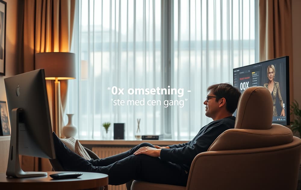 Person med laptop som ser en bonusmelding med null omsetningskrav