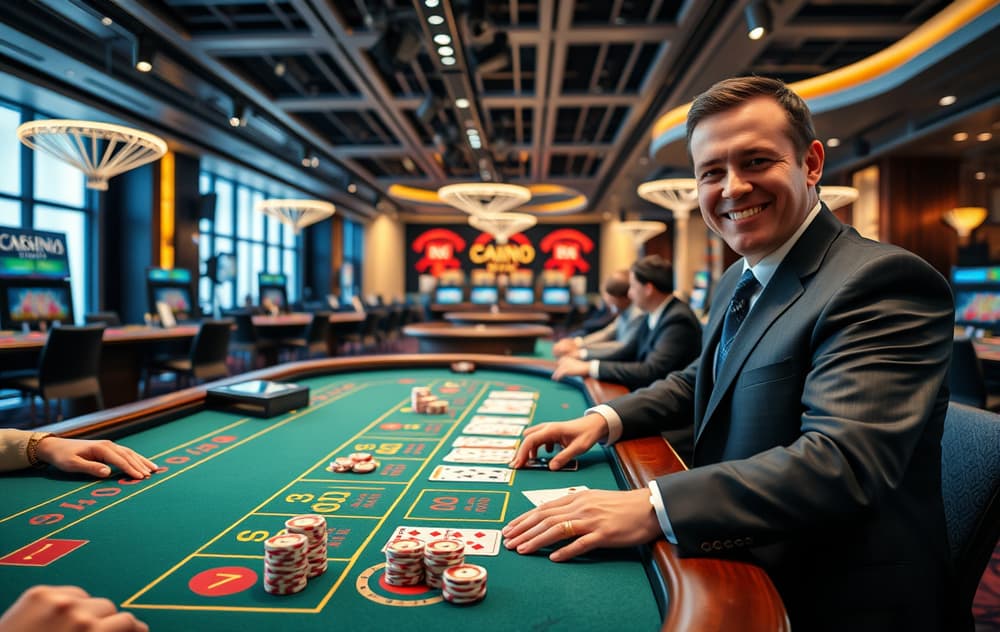 Live blackjack med ekte dealer i et moderne studio